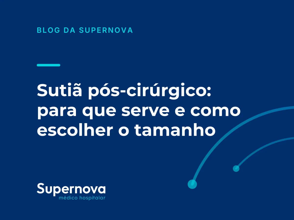 Arte da Supernova sobre sutiã pós-cirúrgico e como escolher o tamanho